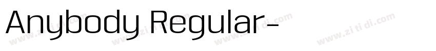 Anybody Regular字体转换